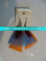 Wholesale feather earrings & wholesale long feather earrings