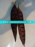 Wholesale feather earrings & wholesale long feather earrings