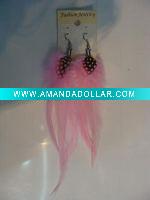 Wholesale feather earrings & wholesale long feather earrings