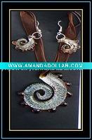 Murano Glass Necklace and Earrings Set