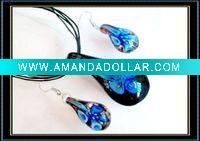 Wholesale murano glass jewelry set
