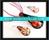 murano glass jewelry set
