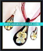 Wholesale murano glass jewelry set