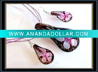 murano glass jewelry set