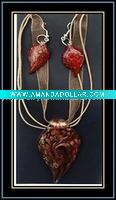 Wholesale Lampwork Glass Pendant Earrings Set