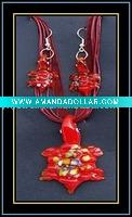 Wholesale Murano Glass Necklace and Earrings Set