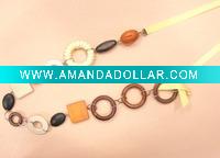 wood necklace, fashion wood jewelry ,wood ornament