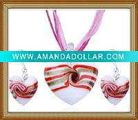 Wholesale fashion glass jewelry set