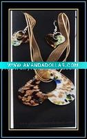 Wholesale Murano Glass Necklace and Earrings Set