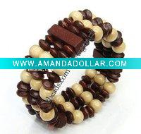color dyed wood bracelet, 4x8mm,23x6mm,8mm, Length:3.35 Inch, Sold by Bag