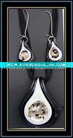 Wholesale Glass Pendant Earrings Set