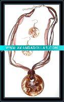 Wholesale Murano Glass Necklace and Earrings Set