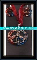 Wholesale Murano Glass Necklace and Earrings Set