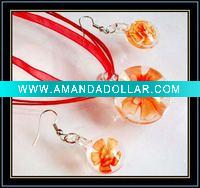 Wholesale fashion glass jewelry set