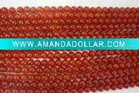 Wholesale fashion jewelry round red agate