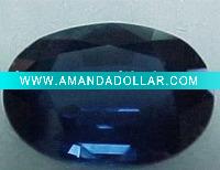 Wholesale Oval shaped deep blue cubic zirconia stone