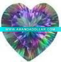 Wholesale Multi-colored heart-shaped cubic zirconia jewelry