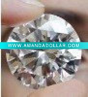 Round Machine Cut Cubic Zirconia Gems
