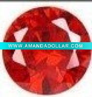 Red Round Cubic Zirconia Synthetic Stone