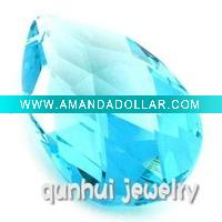 Wholesale Elegant pyriform shaped light blue cubic zirconia stones jewelry