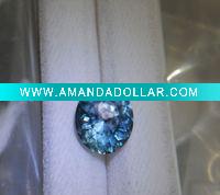 multidimensional cornflower blue round shaped cz stone