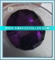 Round Shape Amethyst CZ Gems