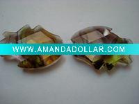 Wholesale colorful glass fish shaped gemstone