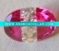 Oval shaped multi-color zircon stone