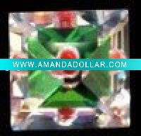 Square shaped multi-color gemstone jewelry stone