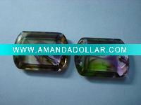 Wholesale Colorful glass arc rectangle shaped cubic zircon