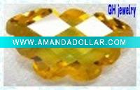 Golden Yellow Butterfly shape cubic zirconia stone