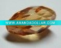 Champagne oval shaped cubic zirconia stone