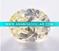 Wholesale Light Yellow Oval CZ cubic zirconia Gemstone