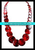various colored shell necklace fashion jewelry