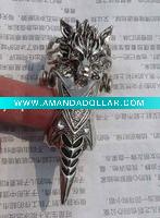Wholesale long WOLF shape alloy rings and recovered with black