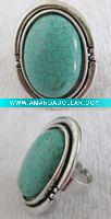 Wholesale ANTIQUIE SILVER RINGS WITH TURQUOISE STONES