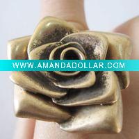 Wholesale 2011 hot sale rose alloy ring