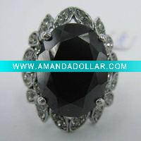 Wholesale Antique Silver Acrylic beads Ring