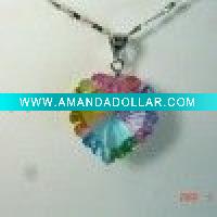 Wholesale Heart shaped multi-color cubic zirconia stone