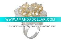 Wholesale crystal silver rings jewelry