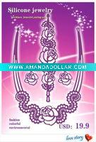 Wholesale Latest Silicone Fashion Jewelry Set