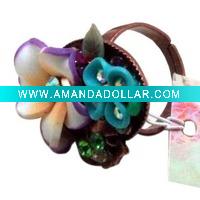 Wholesale CMY-HuiMei R48431461 Polymer Clay flower copper Ring