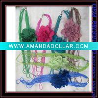 fashion popular long fabric rosary beaded long necklace