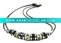 Wholesale alloy leather necklace H0001