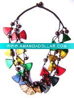 Wholesale 2011 Fashionable Coconut necklace in mix color