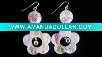 Color printing plastic earrings