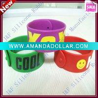 Wholesale 2011 hot sale Sportful custom-made silicone rubber reflective slap/snap/papa wristband/bracelet/bangle
