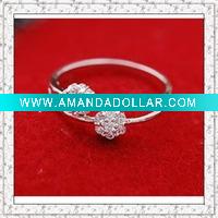 Wholesale 2011 newest design silver rhinestone ring
