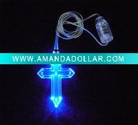 Wholesale Cross Shape LED Flashing Necklace