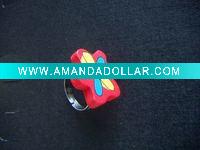 fashion wood rings, child ornaments , ecnomic promotion gift